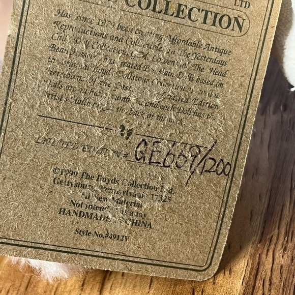 Boyds Bears Plush Stella Vintage Teddy Bear 1990s Archive Collection Stella - Picture 6 of 7